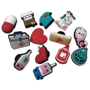 Doctor Dentist 13 Shoe Charms sandal Jewlry‎ Foam clog pvc wristband bracelet